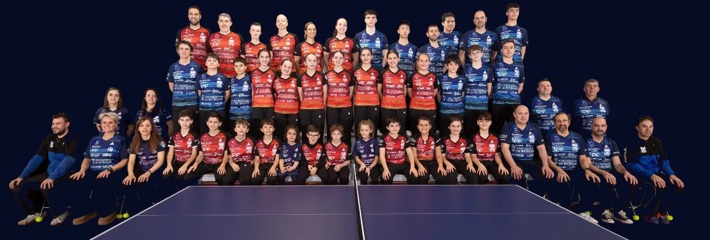 Jugadores, técnicos y cantera del Club Burgos Tenis de Mesa